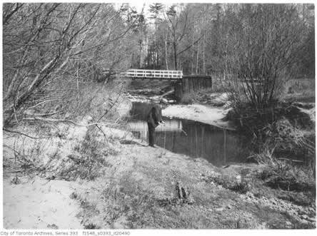 1926 - May 16 - York Mills - John Boyd [?] fishing in Don - Vintage Fishing Photographs